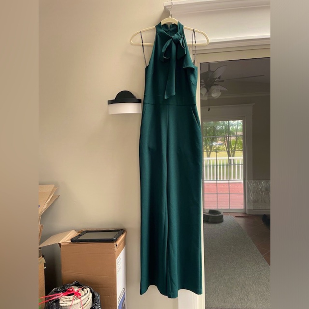 Forest Green Bowtie Jumpsuit
